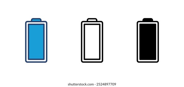 Battery vector icon. battery charge level. battery Charging icon