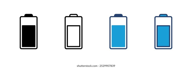 Battery vector icon. battery charge level. battery Charging icon