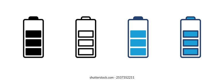 Battery vector icon. battery charge level. battery Charging icon