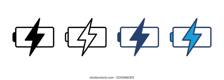 Battery vector icon. battery charge level. battery Charging icon