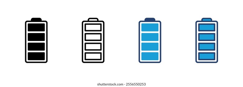 Battery vector icon. battery charge level. battery Charging icon