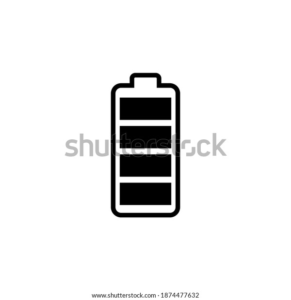 Battery vector icon. battery charge level. battery\
Charging icon\
