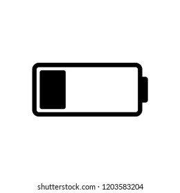 Battery vector icon, charge symbol. Simple, flat design for web or mobile app