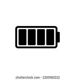 Battery vector icon, charge symbol. Simple, flat design for web or mobile app