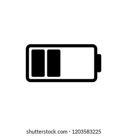 Battery vector icon, charge symbol. Simple, flat design for web or mobile app