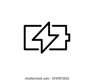 Icono vectorial de la batería, símbolo de carga. Diseño sencillo y plano para aplicaciones web o móviles.