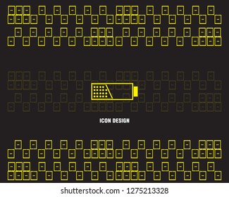 Battery vector icon charging power version 