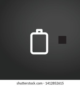 Battery vector icon. Battery concept stroke symbol design. Thin graphic elements vector illustration, outline pattern for your web site design, logo, UI. EPS 10.