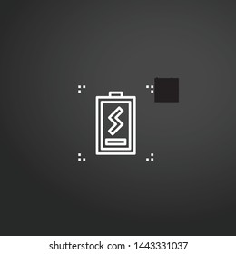 Battery vector icon. Battery concept stroke symbol design. Thin graphic elements vector illustration, outline pattern for your web site design, logo, UI. EPS 10.