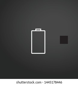 Battery vector icon. Battery concept stroke symbol design. Thin graphic elements vector illustration, outline pattern for your web site design, logo, UI. EPS 10.