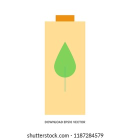 Battery vector icon, eco symbol