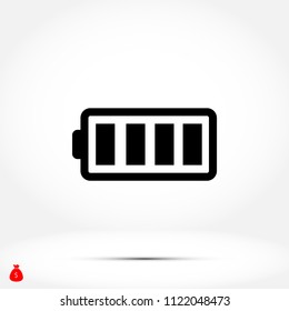 battery vector icon, Vector EPS 10 illustration style
