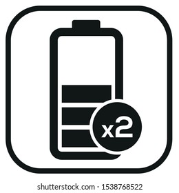 Battery Vector Icon. EPS 10 Vector Illustration.