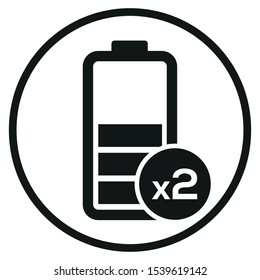 Battery Vector Icon. EPS 10 Vector Illustration.