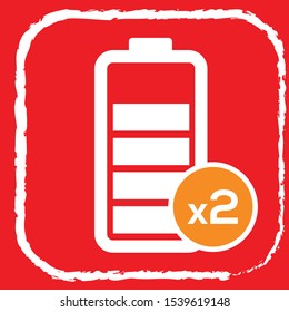 Battery Vector Icon. EPS 10 Vector Illustration.