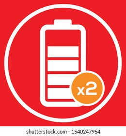 Battery Vector Icon. EPS 10 Vector Illustration.