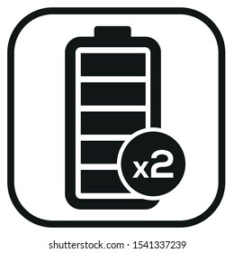 Battery Vector Icon. EPS 10 Vector Illustration.