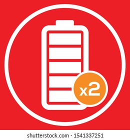 Battery Vector Icon. EPS 10 Vector Illustration.