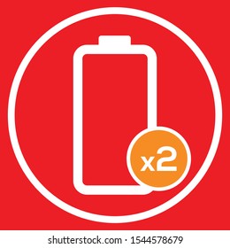 Battery Vector Icon. EPS 10 Vector Illustration.