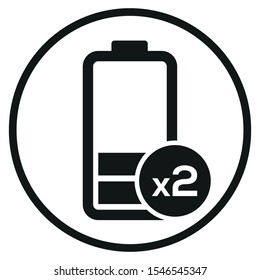 Battery Vector Icon. EPS 10 Vector Illustration.