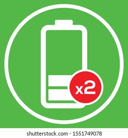 Battery Vector Icon. EPS 10 Vector Illustration.