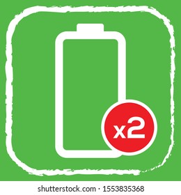 Battery Vector Icon. EPS 10 Vector Illustration.