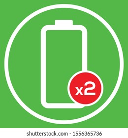 Battery Vector Icon. EPS 10 Vector Illustration.