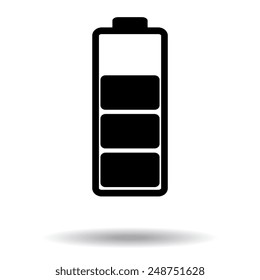 Battery - vector icon, flat design