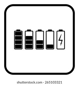 Battery - vector icon, flat design