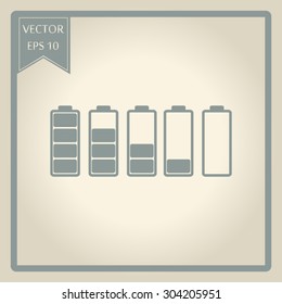 Battery - vector icon, flat design