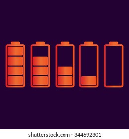 Battery - vector icon, flat design 
