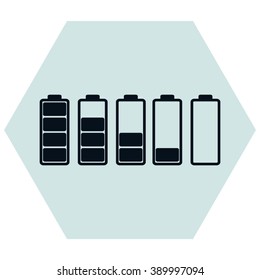 Battery - vector icon, flat design 