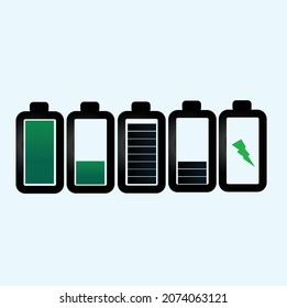 Icono del vector de la batería a escala completa