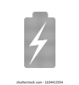 battery vector icon in halftone