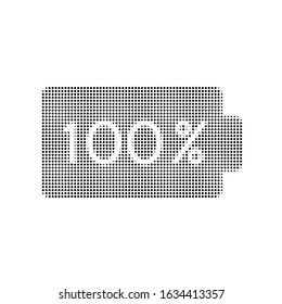 battery vector icon in halftone
