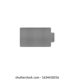 battery vector icon in halftone