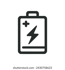 battery vector icon. vector illustration