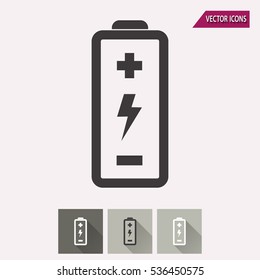 Icono de Vector de batería. Ilustración aislada para gráfico y Diseño web.