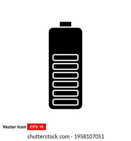 Battery vector icon illustration on white background