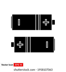Battery vector icon illustration on white background