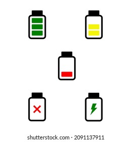 Battery vector icon illustration on white background