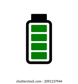 Battery vector icon illustration on white background