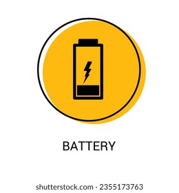 Battery vector. Battery icon illustration on white background. Stock vector.