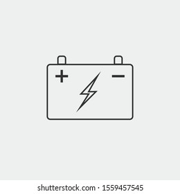 Battery vector icon illustration sign