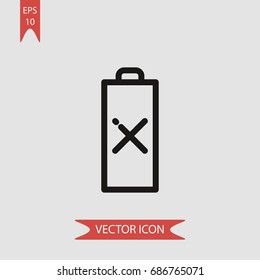 Battery vector icon, illustration symbol
