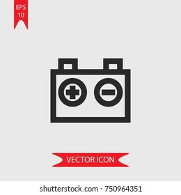 Battery vector icon, illustration symbol