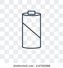 Battery vector icon isolated on transparent background, Battery logo concept