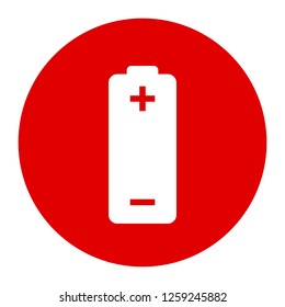 Battery vector icon isolated on white background