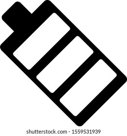 Battery vector icon isolated on white background
