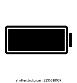 Battery vector icon isolated on white background, vector illustration 